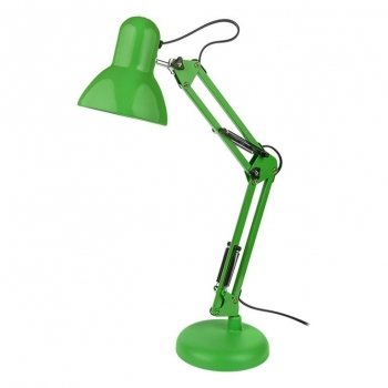Настольный светильник под лампу E27 с основанием и струбциной зелёный IP20