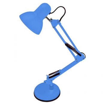 Настольный светильник под лампу E27 с основанием и струбциной синий IP20