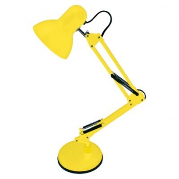 Настольный светильник под лампу E27 с основанием и струбциной жёлтый IP20