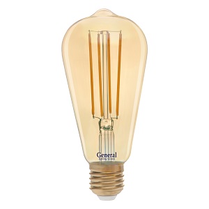 LED лампа диммируемая золотой филамент ST64 E27 13W 2700K
