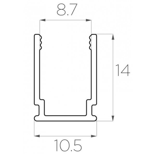 Профиль 15*10 (для гибкого неона 8*16)