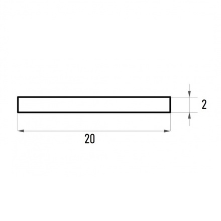 Полоса алюминиевая 2*20 мм