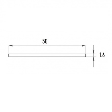 Полоса алюминиевая 1,6*50 мм