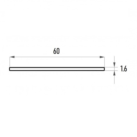 Полоса алюминиевая 1,6*60 мм