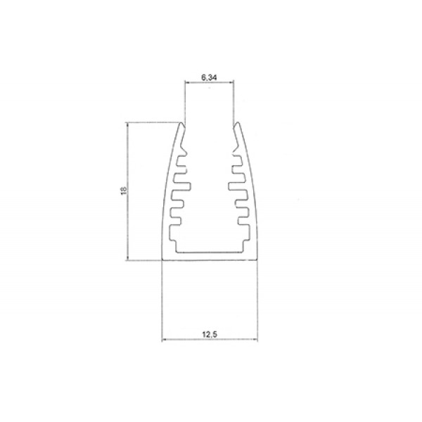 Профиль для стекла 13*18 мм
