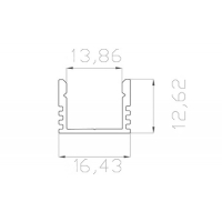 Профиль накладной 12*16 мм (под плоский рассеиватель № 16)