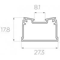 Профиль накладной 18*27 мм (под полукруглый рассеиватель № 1)