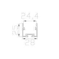 Профиль накладной / подвесной 25*28 мм (под плоский рассеиватель № 28)