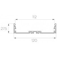 Профиль накладной / подвесной 27*120 мм (под плоский рассеиватель № 115)