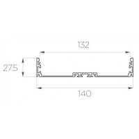 Профиль накладной / подвесной 27*140 мм (под плоский рассеиватель № 135)