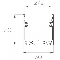 Профиль накладной / подвесной 30*30 мм (под плоский рассеиватель № 30)