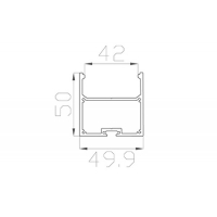 Профиль накладной / подвесной 50*50 мм (под плоский рассеиватель № 44)