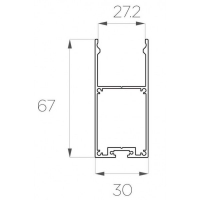 Профиль накладной / подвесной 67*30 мм (под плоский рассеиватель № 30)