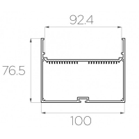 Профиль накладной / подвесной 76*100 мм (под плоский рассеиватель № 94)