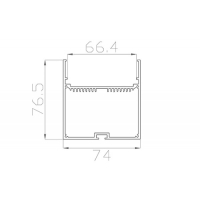 Профиль накладной / подвесной 77*74 мм (под плоский рассеиватель № 68)