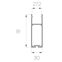 Профиль накладной / подвесной 90*30 мм (под плоский рассеиватель № 30)