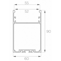 Профиль накладной / подвесной 90*60 мм (под плоский рассеиватель № 55)