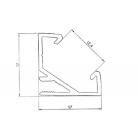 Профиль угловой 17*17 мм (под плоский рассеиватель № 16)