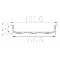 Профиль встраиваемый 32*180 мм (под плоский рассеиватель № 160)