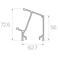 Профиль накладной 73*63 мм (под плоский рассеиватель № 44)