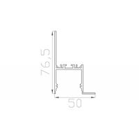 Профиль для углов, дверей 76*50 мм (под плоский рассеиватель № 34)