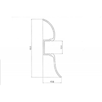 Профиль - плинтус 16*50 мм (под плоский рассеиватель № 16)